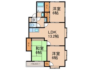 メモリ－伯水の物件間取画像